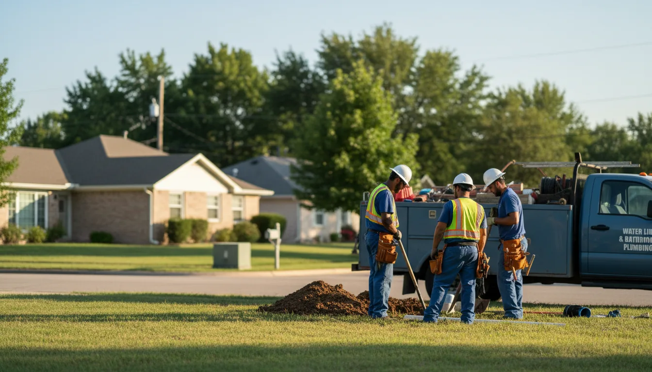 Residential water line and bathroom plumbing service in Mena, AR